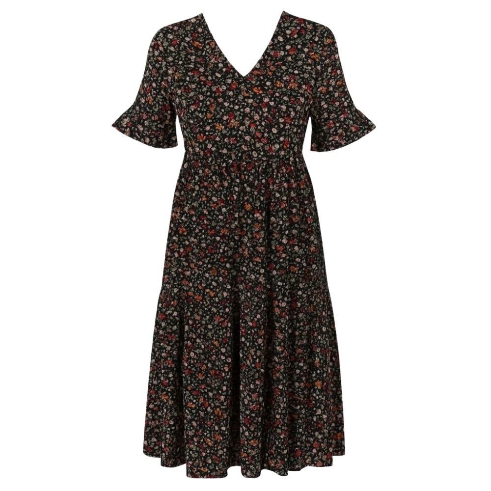 Kouvr Floral dress on a white background