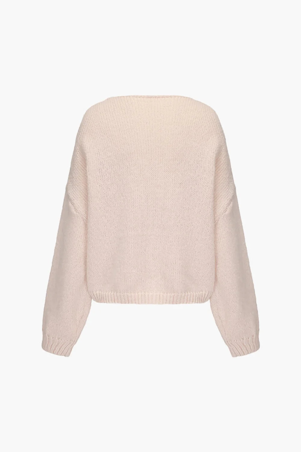 coquette sweater," "balletcore knit," "luxury knitwear," "oversized cardigan," "V-neck sweater," and "soft cozy knit