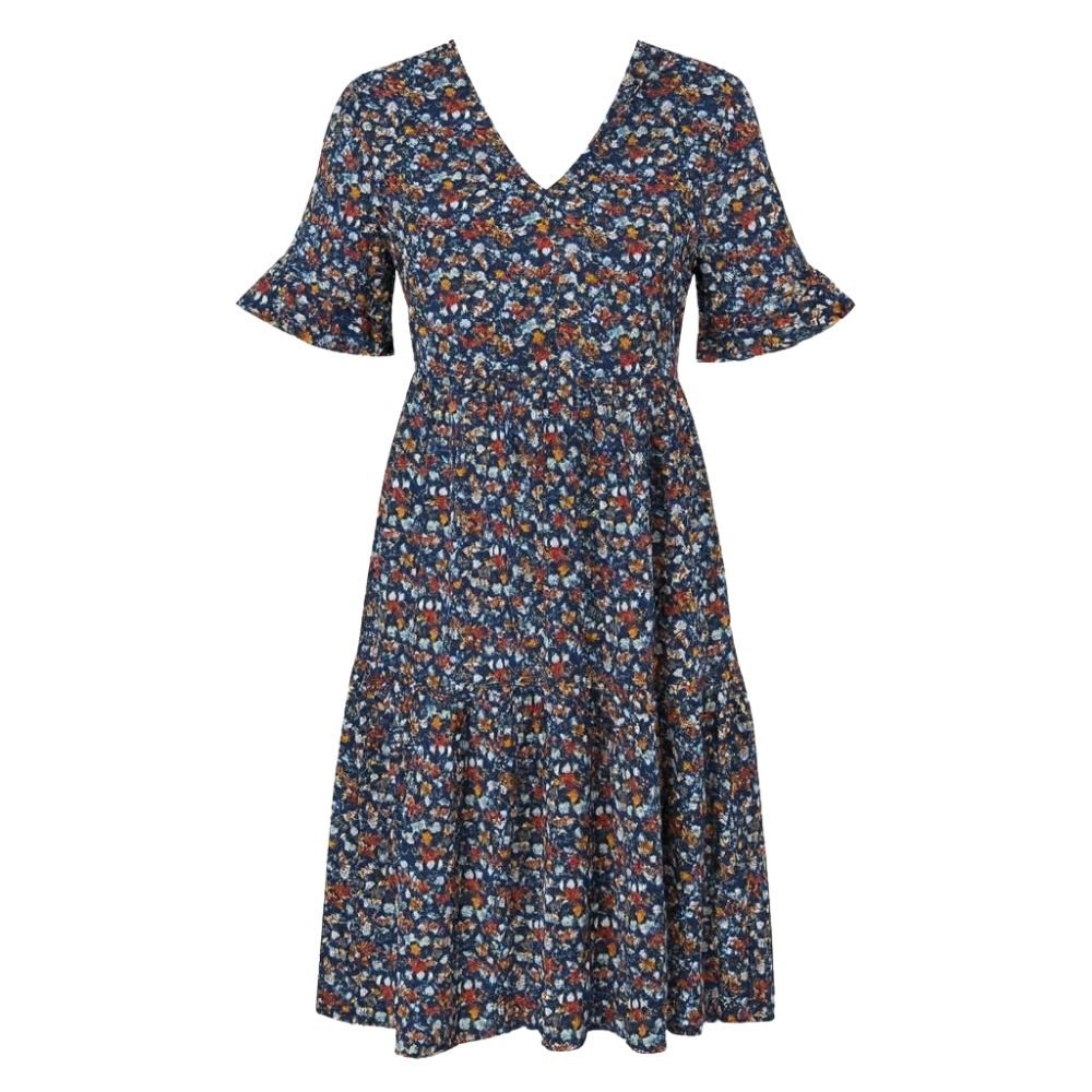 Kouvr Floral dress on a white background