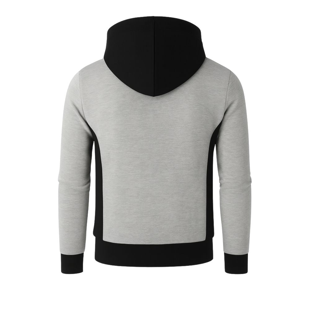 Kouvr Fashion Men's High Neck Techwear Hoodie in Beige - Front View