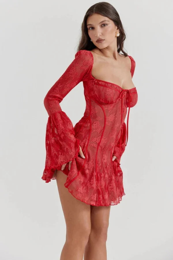 Naturally weave in terms like "sweetheart neckline," "bustier dress," "A-line skirt," "fit and flare," and "romantic cocktail attire.