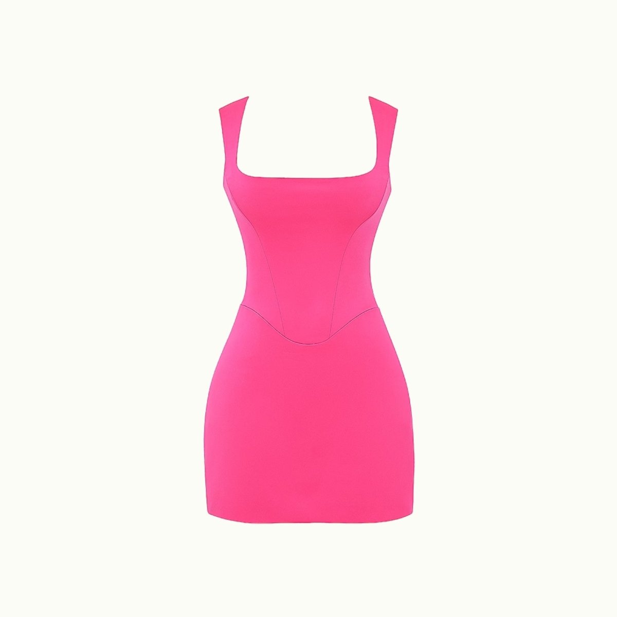Dark Pink kouvr dress on a white background
