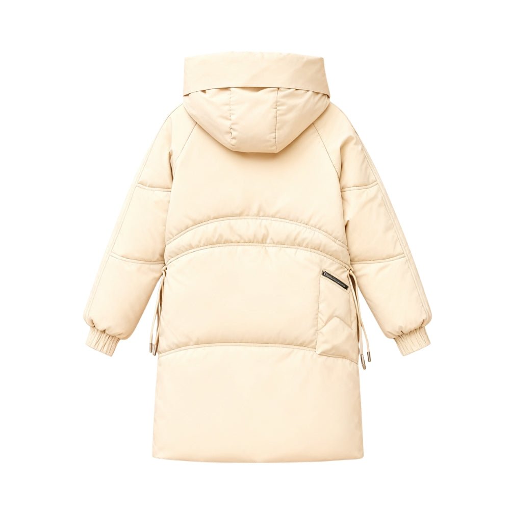 cold-weather essential," "thermal performance," "weather-resistant," "urban exploration," "chic outerwear," and "investment piece