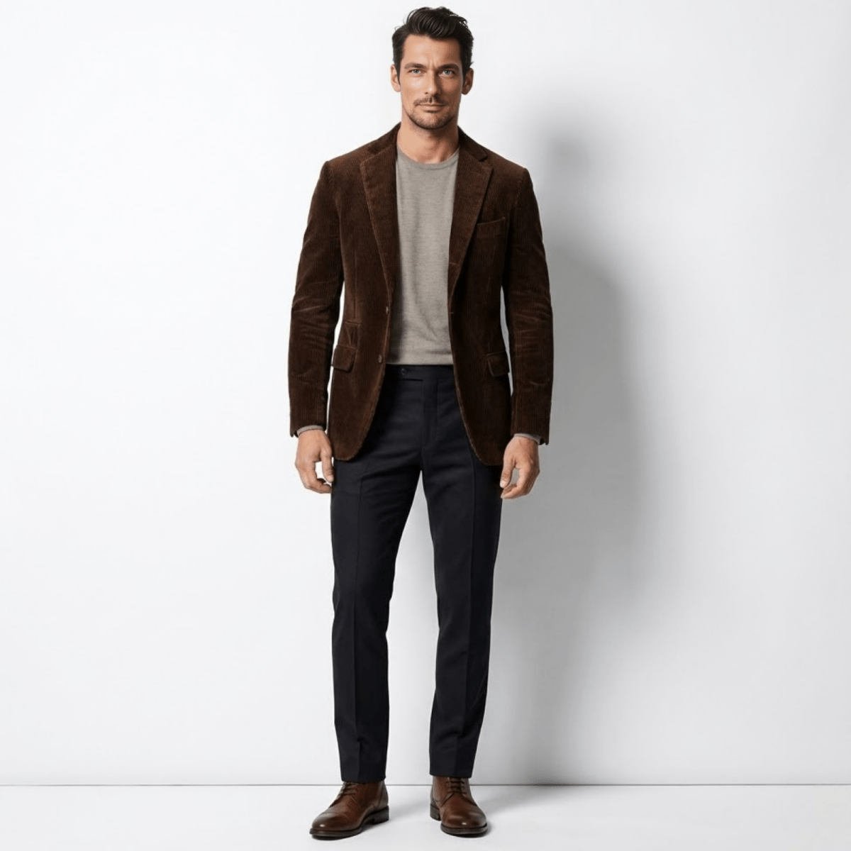 Men's Italian Cotton Corduroy Blazer | Slim Fit Jacket for Work &  Weekend | Soft Tailored Autumn Winter Sport Coat