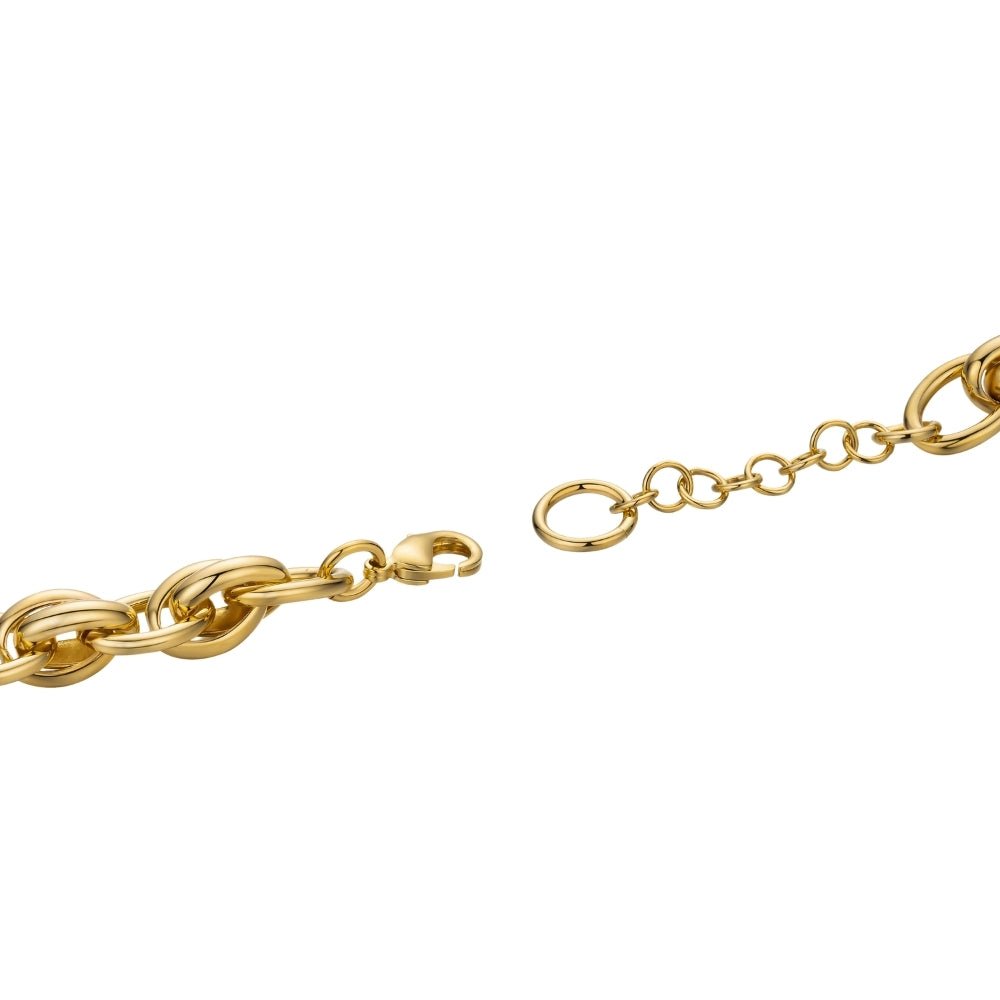 Gold Kouvr chain bracelet on a white background