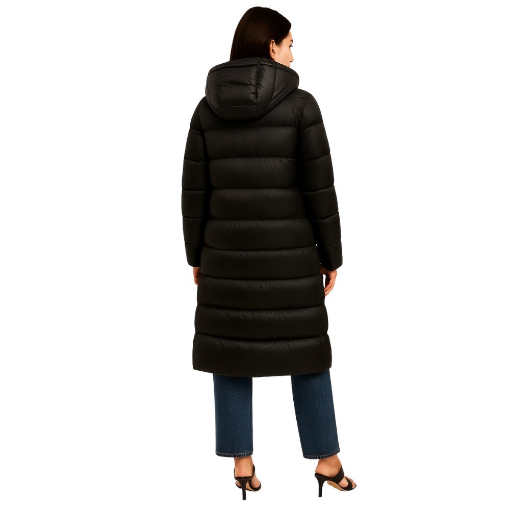 down-filled parka", "insulated winter overcoat", "high-shine winter coat", "quilted jacket", "cocoon coat", and "all-weather essential