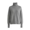 Product-only shot of the Kouvr Fashion oversized cashmere turtleneck sweater in heather grey on a light background.