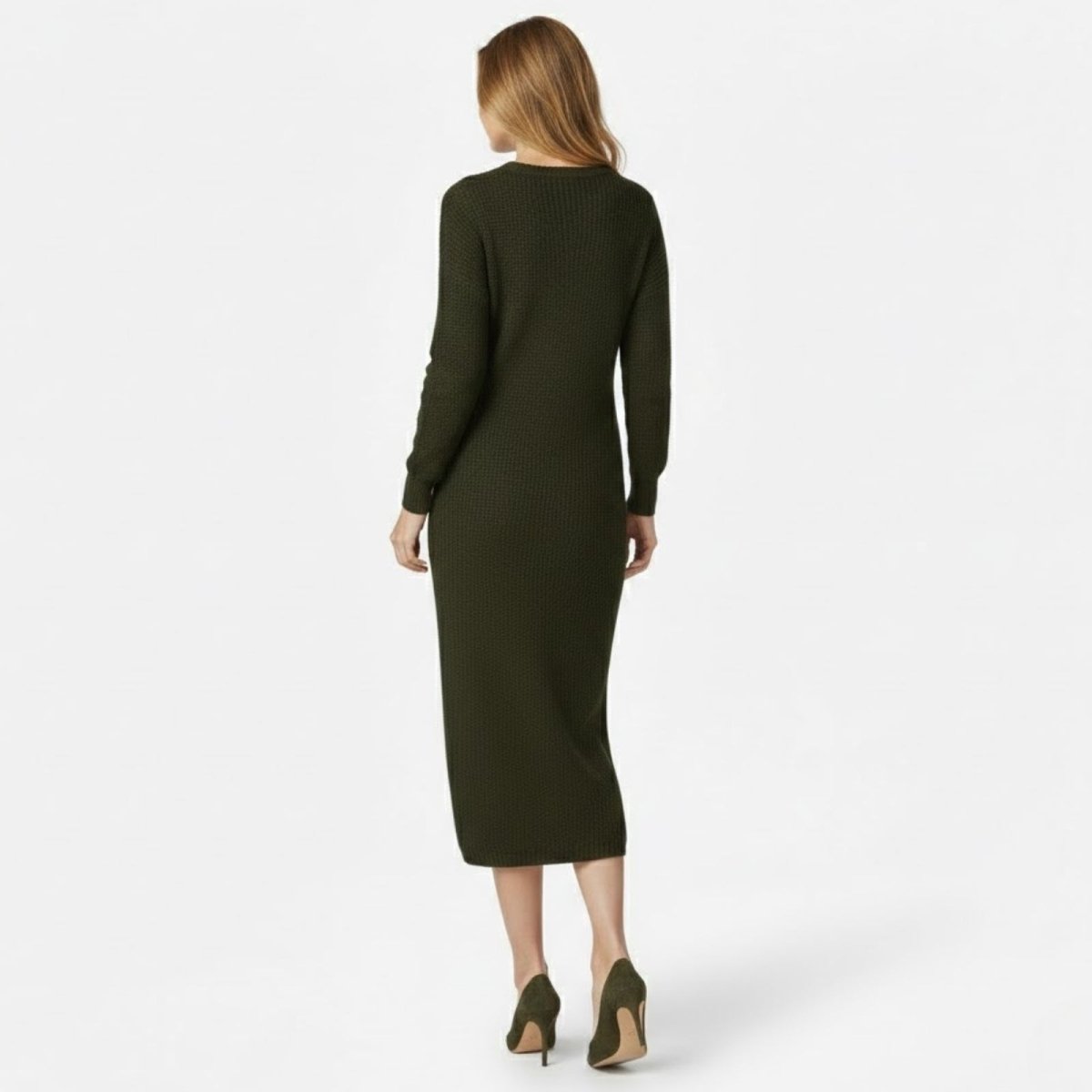 kouvr-janessa-olive-green-knit-wrap-midi-dress-back.jpg
ALT Text: Back view of the Amara long sleeve olive green midi dress, showcasing the fitted silhouette.