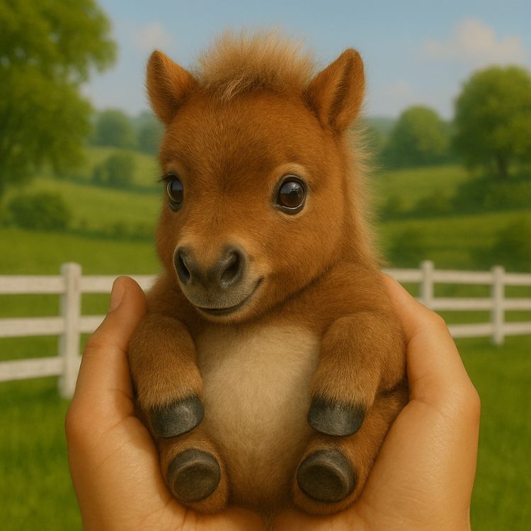 Infographic showing the four main actions of the Kouvr robot pony: sits, neighs, runs, and walks, with the text 'cutting-edge technology