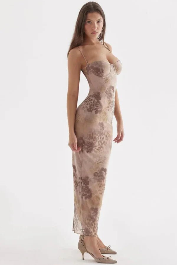 Floral Mesh Corset Dress | Bodycon Maxi Dress with Lace Up Back | Women's Formal Evening Party Gown | Kouvr Shaira Dress Floral Mesh Corset Dress | Bodycon Maxi Dress with Lace Up Back | Women's Formal Evening Party Gown | Kouvr Shaira Dress