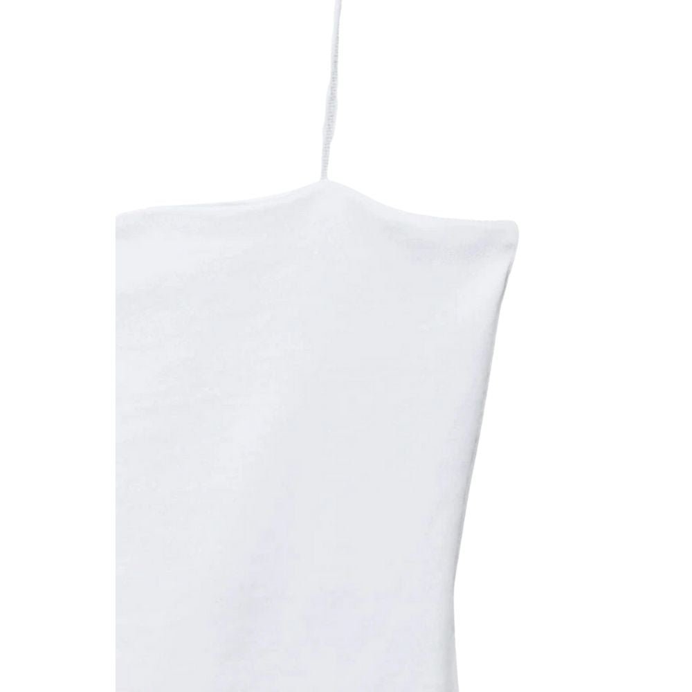 Kouvr white bubble hem mini dress with spaghetti straps