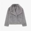 plush evening jacket", "vegan fur", "cruelty-free outerwear", "statement coat", "short fur jacket", and "glamorous winter style