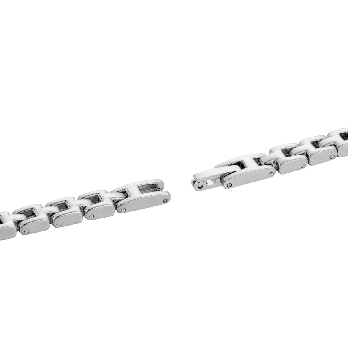 Silver Kouvr bracelet on a white background