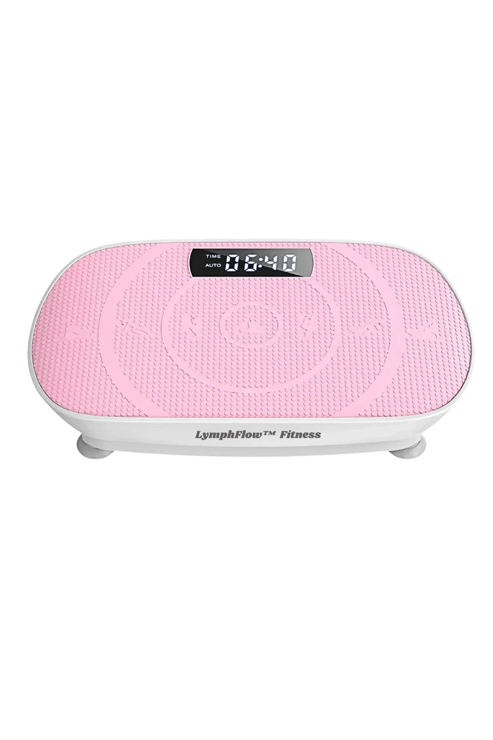 LymphFlow Fitness whole body vibration plate in pink for lymphatic drainage and home workouts.