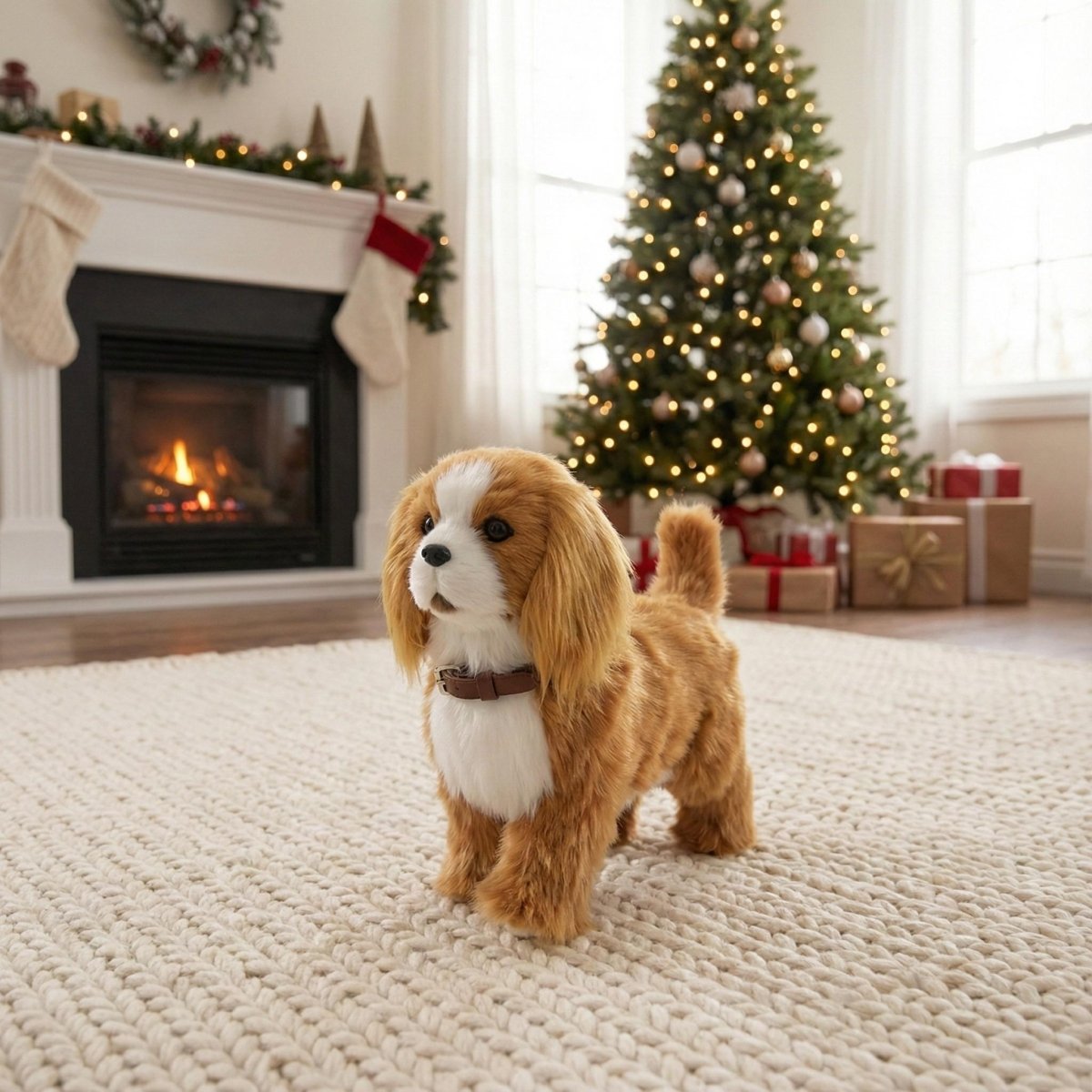 Realistic Interactive Robot Puppy – Cavalier King Charles Spaniel Toy | Walks, Barks & Wags Tail