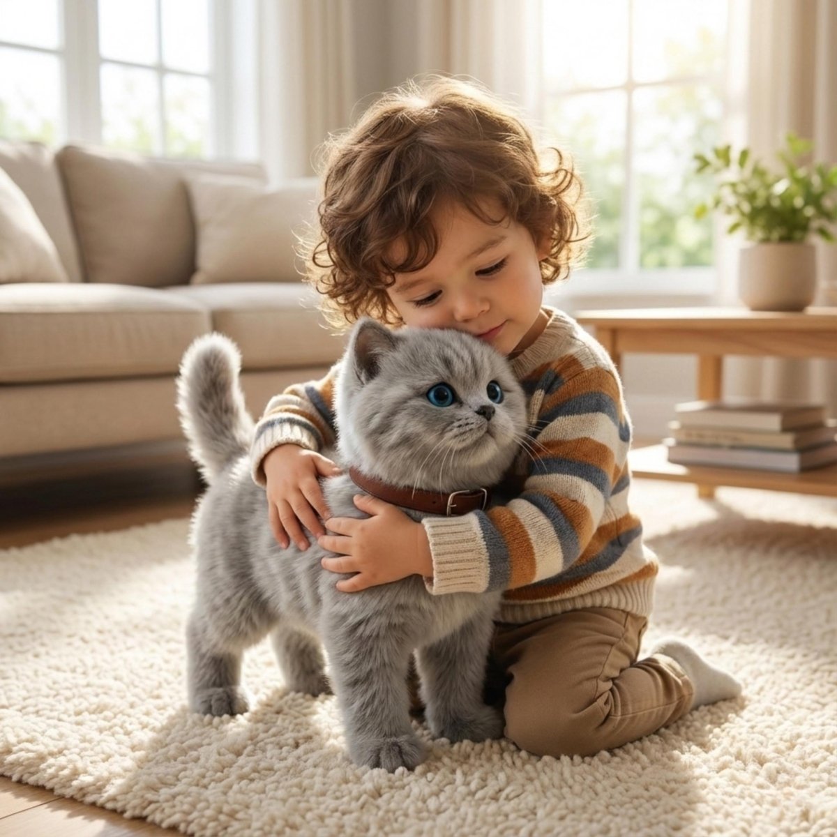 Realistic British Shorthair Robot Kitten – Grey Electronic Cat | Walks, Meows & Wags Tail