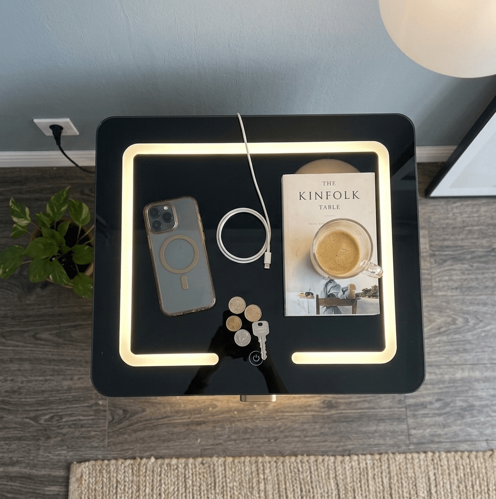 Aegis Smart Nightstand | Integrated Safe &amp; Wireless Charging Hub