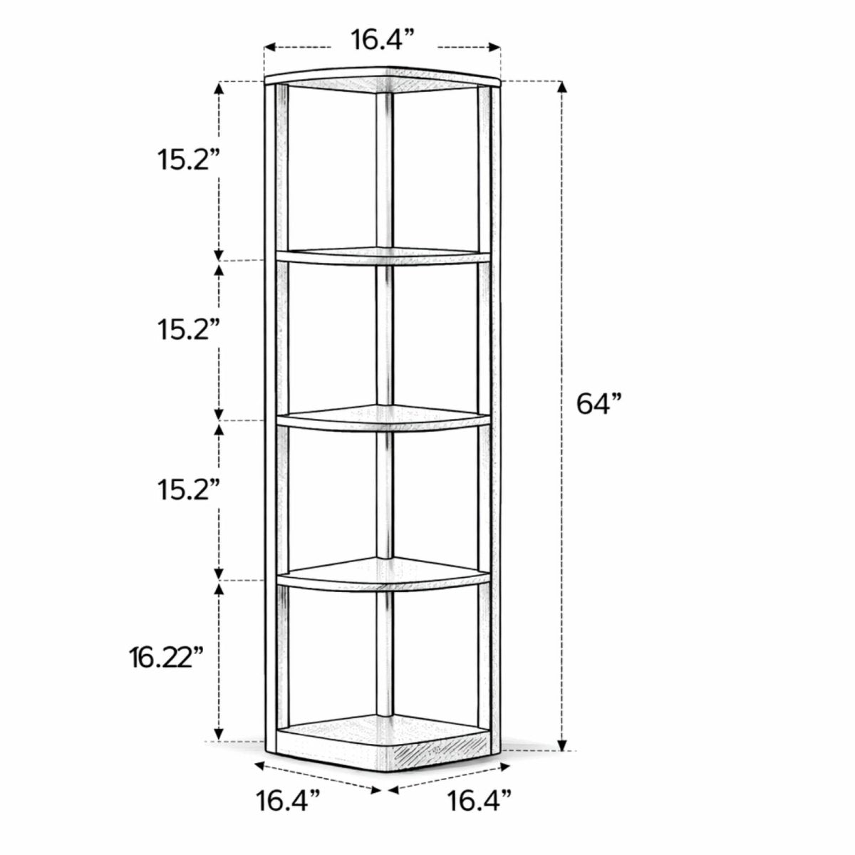 Chroma Corner Tower | Smart LED Sanctuary Shelf