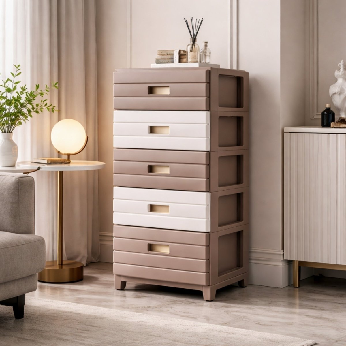Havenwood Ascend Minimalist Drawer | Multi-Tier Rolling Storage Cabinet
