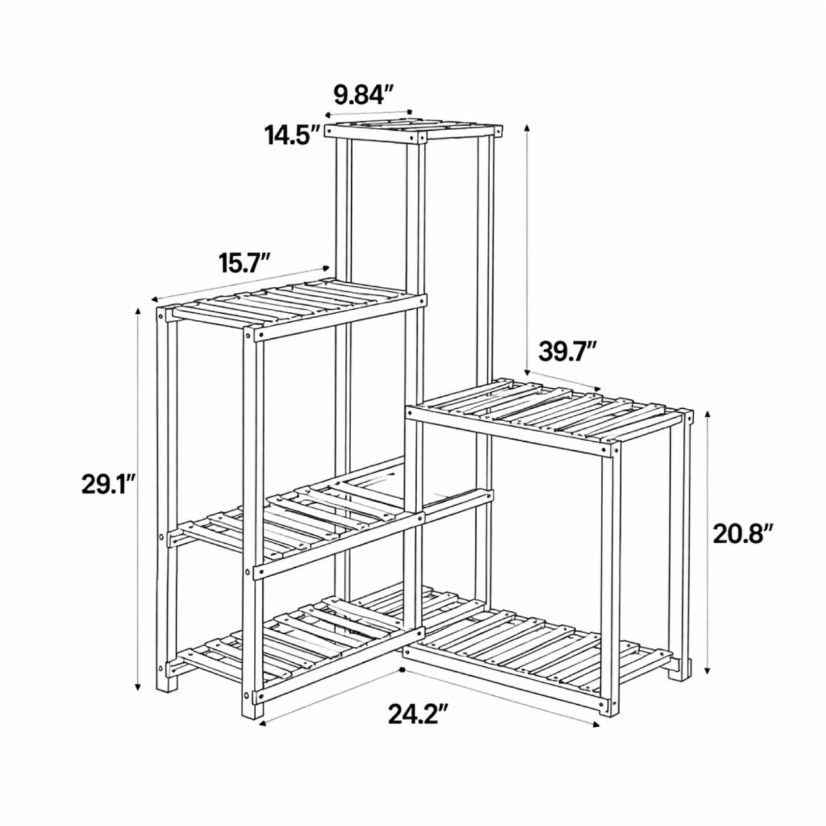 Arboretum Corner Stand | Tiered Botanical Display