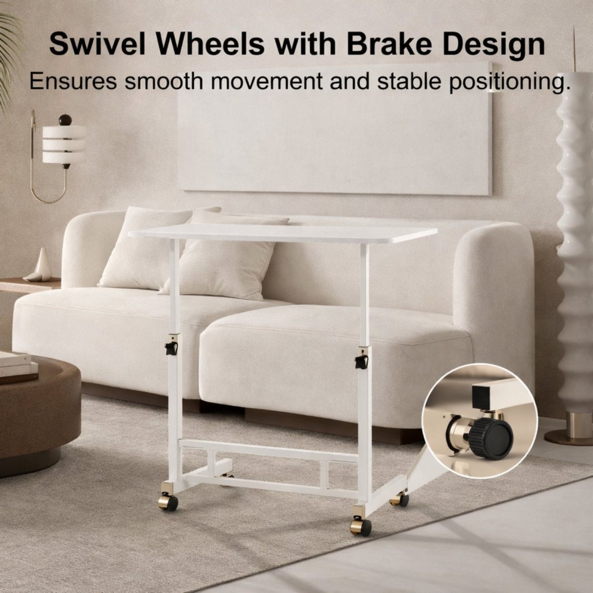 The Virelai Rolling Workstation | Tilt-Top Mobile Sanctuary