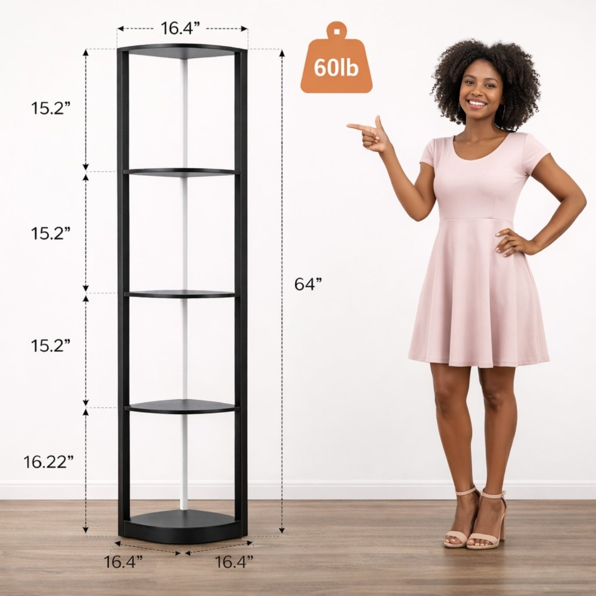 The Chroma Corner Tower | Smart LED Sanctuary Shelf