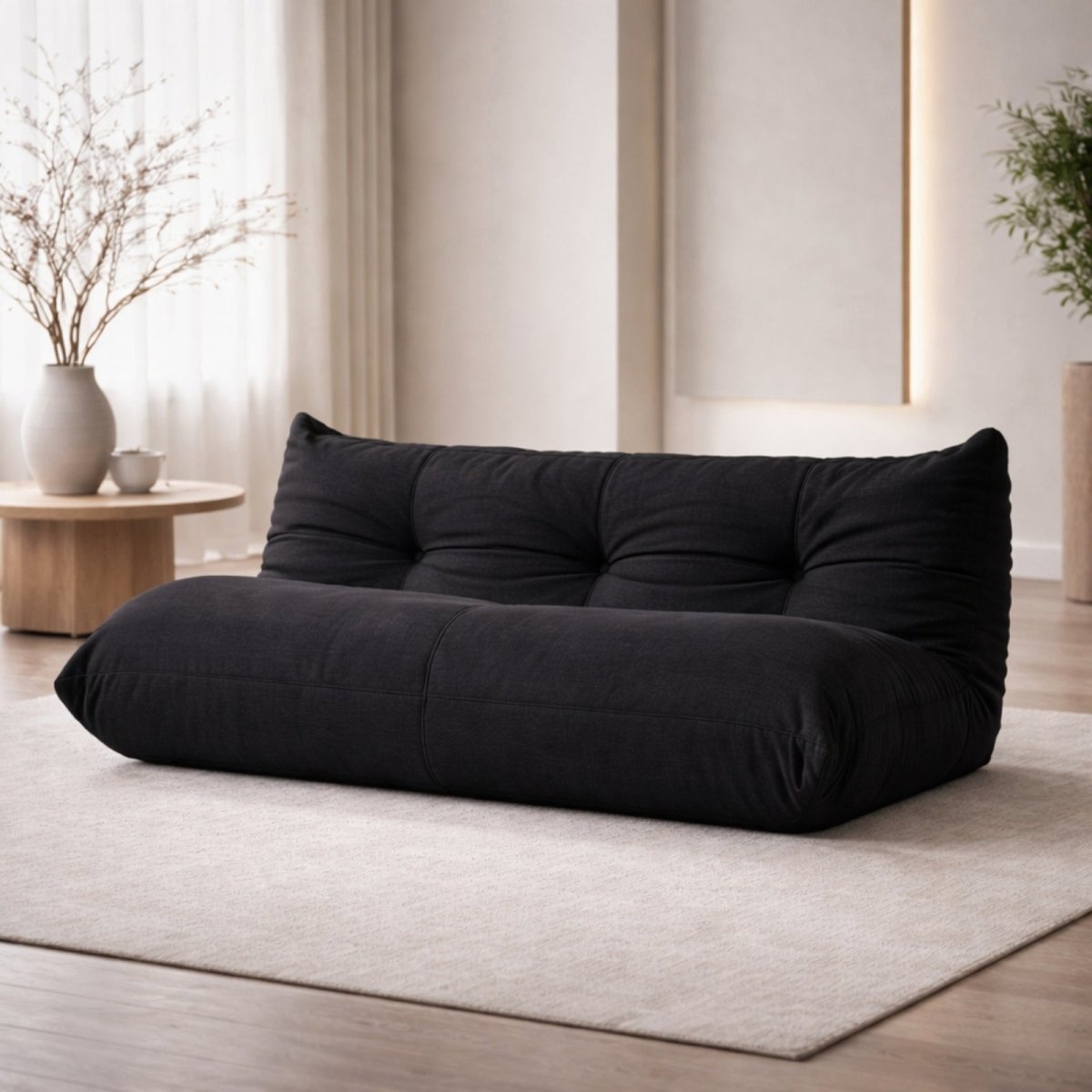 The Dune Low-Profile Lounge | Tufted Mohair Floor Sofa