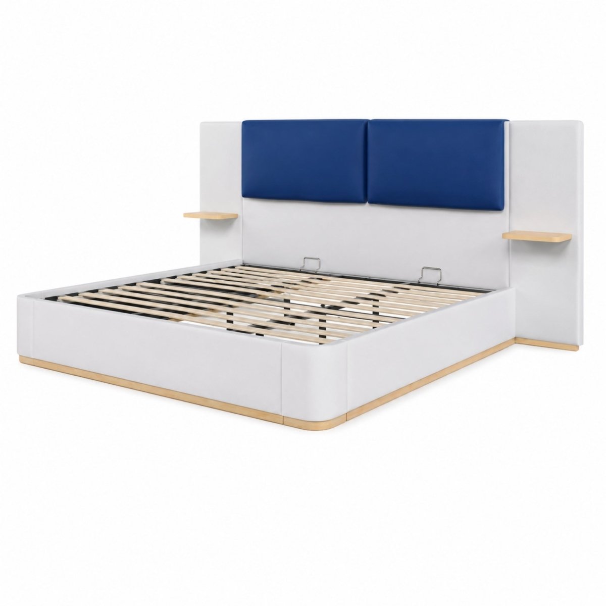 SoftTouch Platform Bed | Modern Upholstered Frame with Floating Nightstands