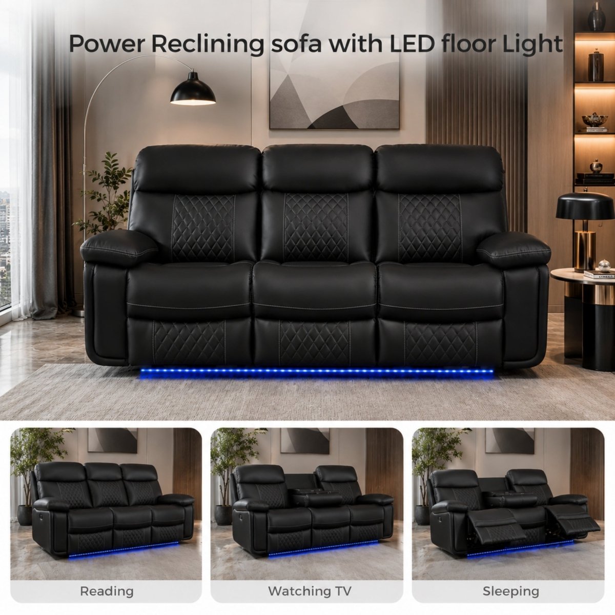 RoyalEase Cinema Collection | Tech-Integrated Power Reclining Sofa Set