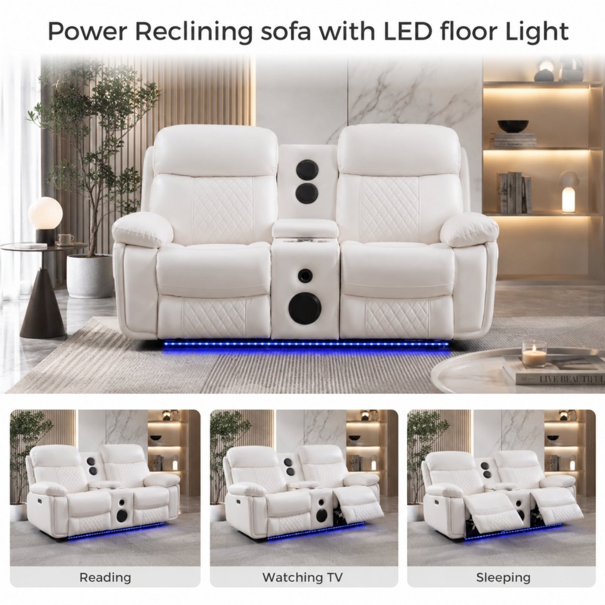 RoyalEase Cinema Collection | Tech-Integrated Power Reclining Sofa Set
