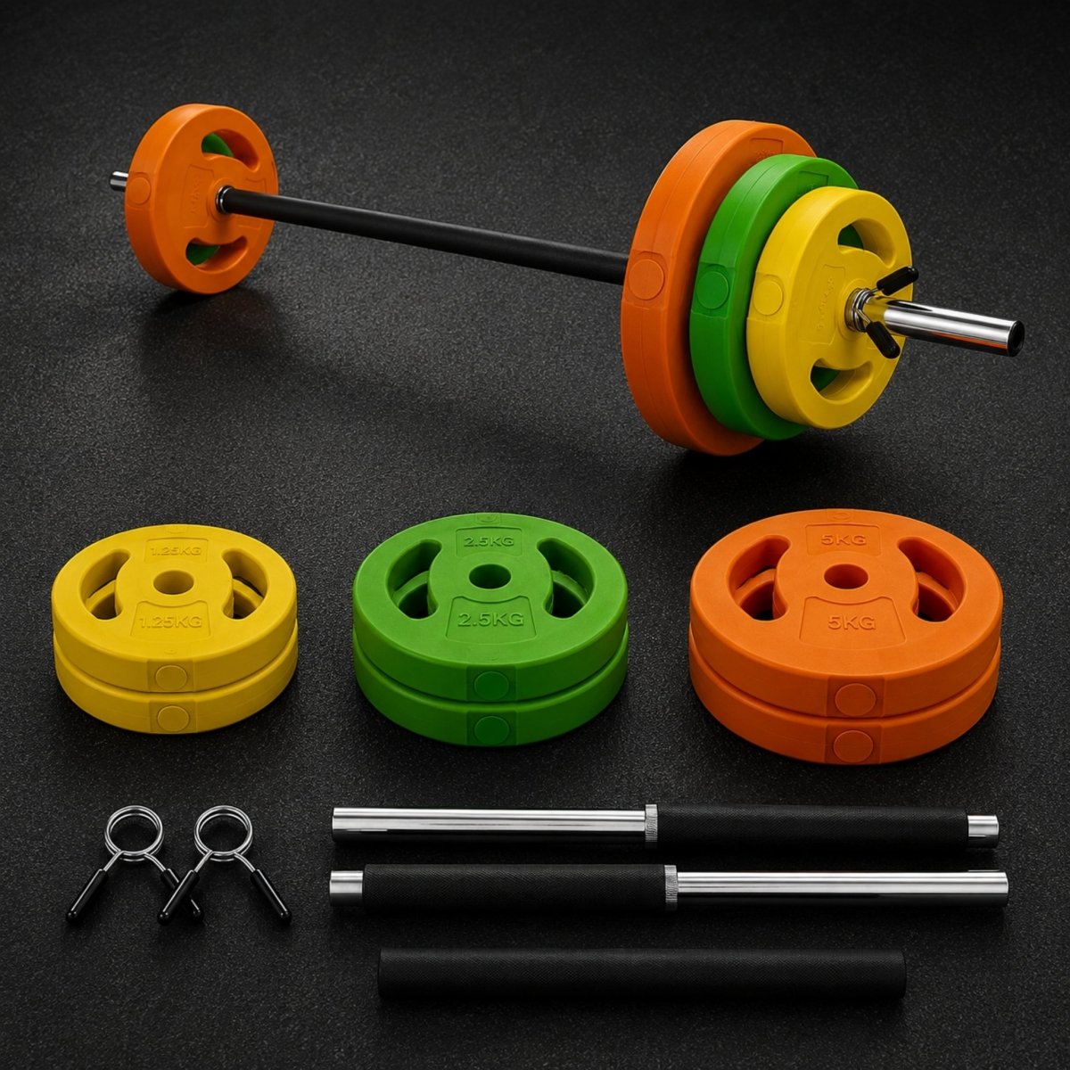 Core Studio Form Barbell | Vibrant Space-Saving Weight Set