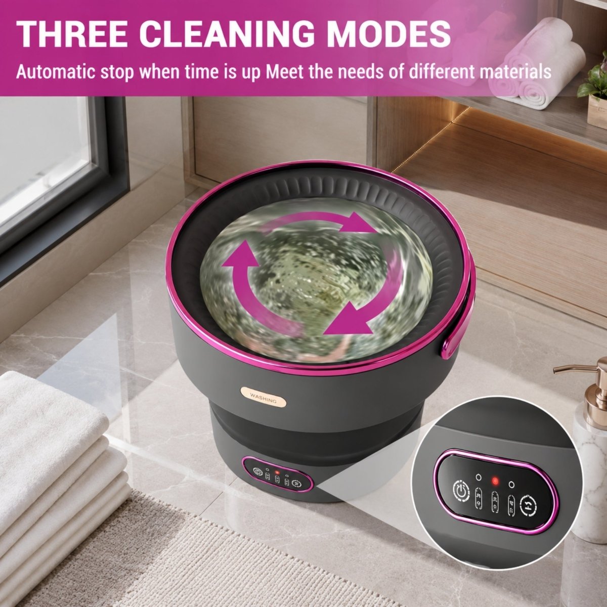 Retreat Foldable Washer | Premium Compact Garment Care