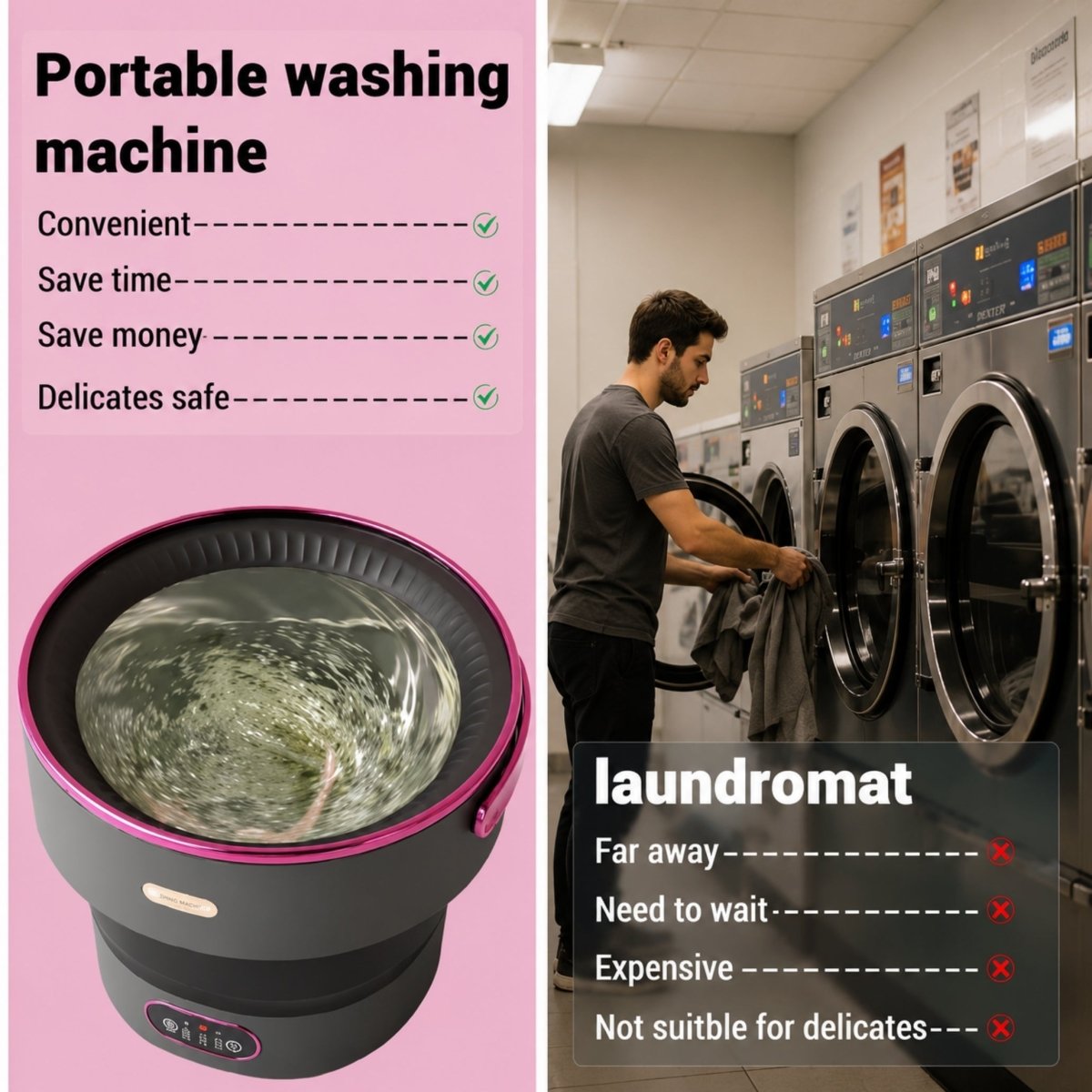 Retreat Foldable Washer | Premium Compact Garment Care
