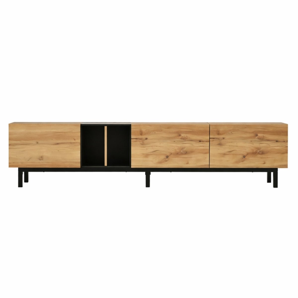 Midnight Oslo Sanctuary Console | Minimalist Wood TV Stand