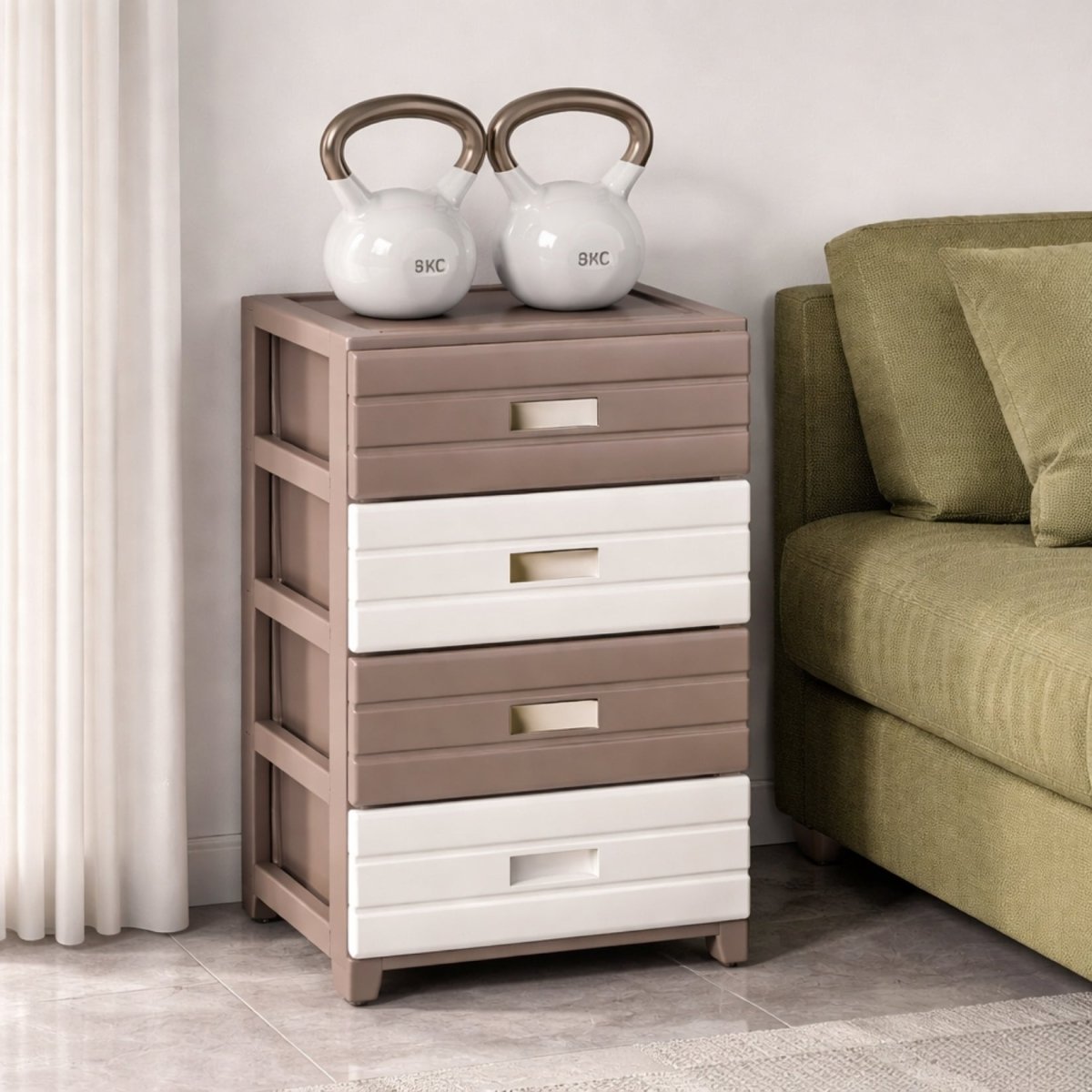 Havenwood Ascend Minimalist Drawer | Multi-Tier Rolling Storage Cabinet