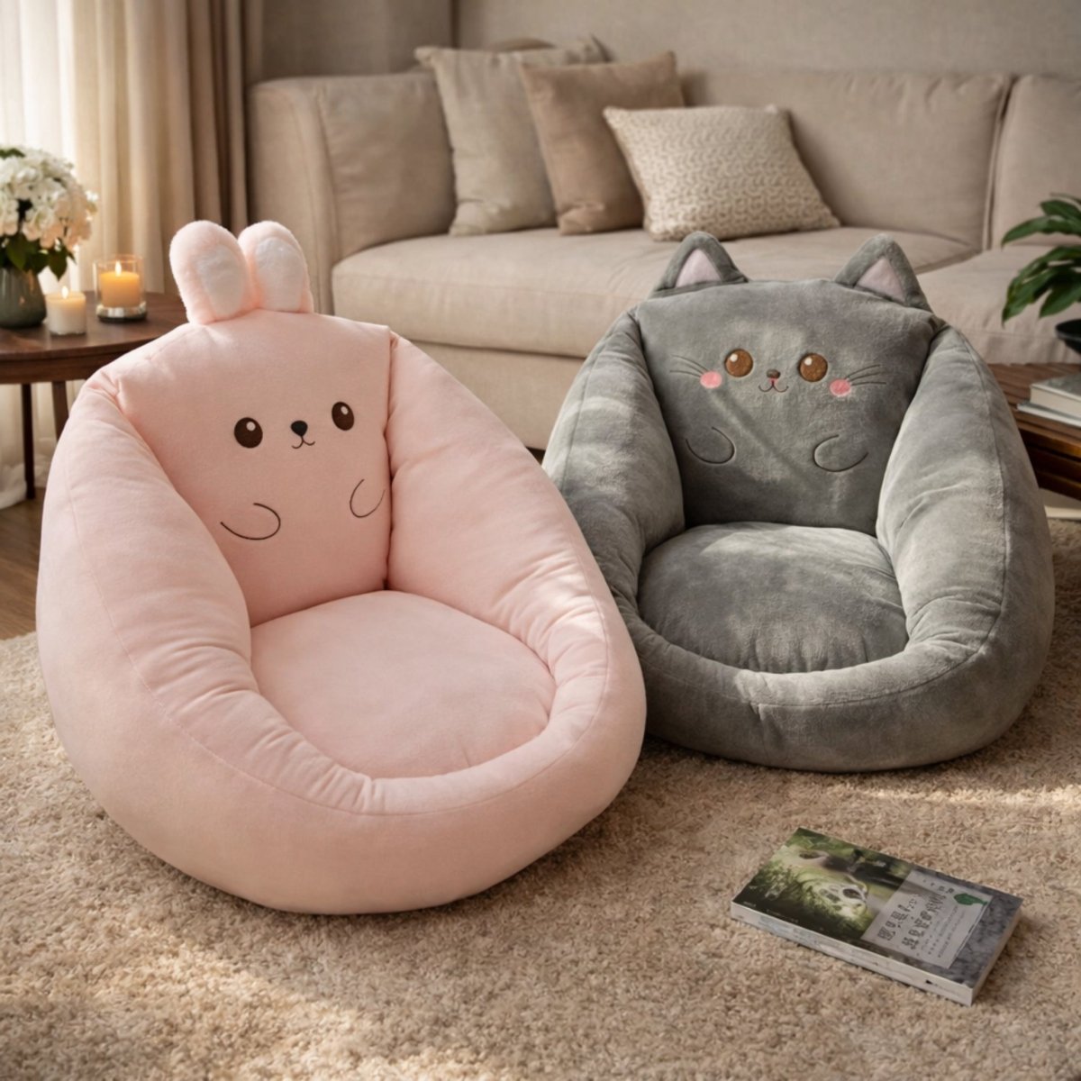 CloudHug Sanctuary | Kawaii Plush Lounge Chair