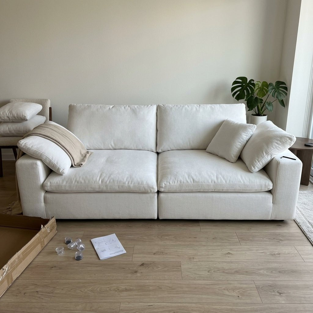 Cloud sofa - after assembly home