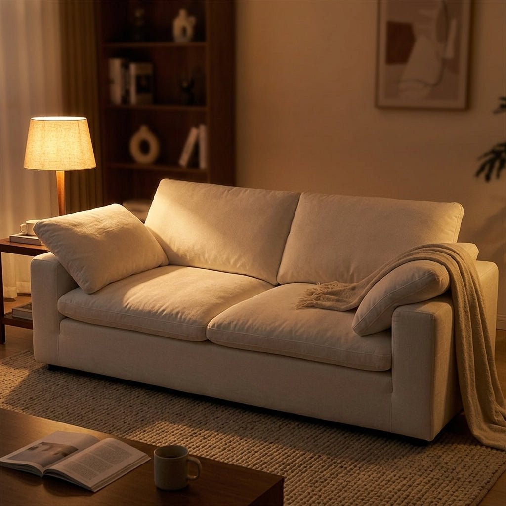 Cloud sofa - nighttime soft lighting