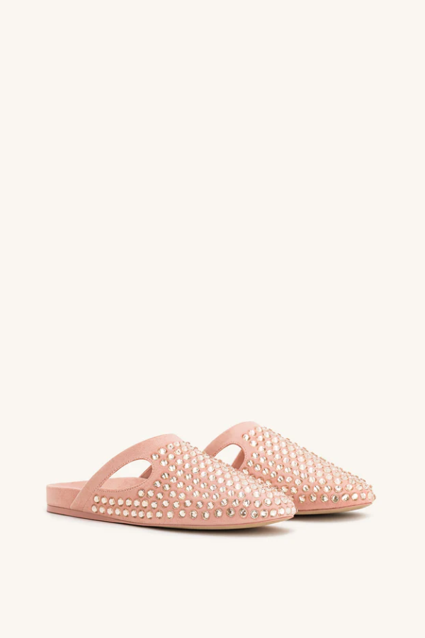 Hera Crystal Flat Mule Shoes