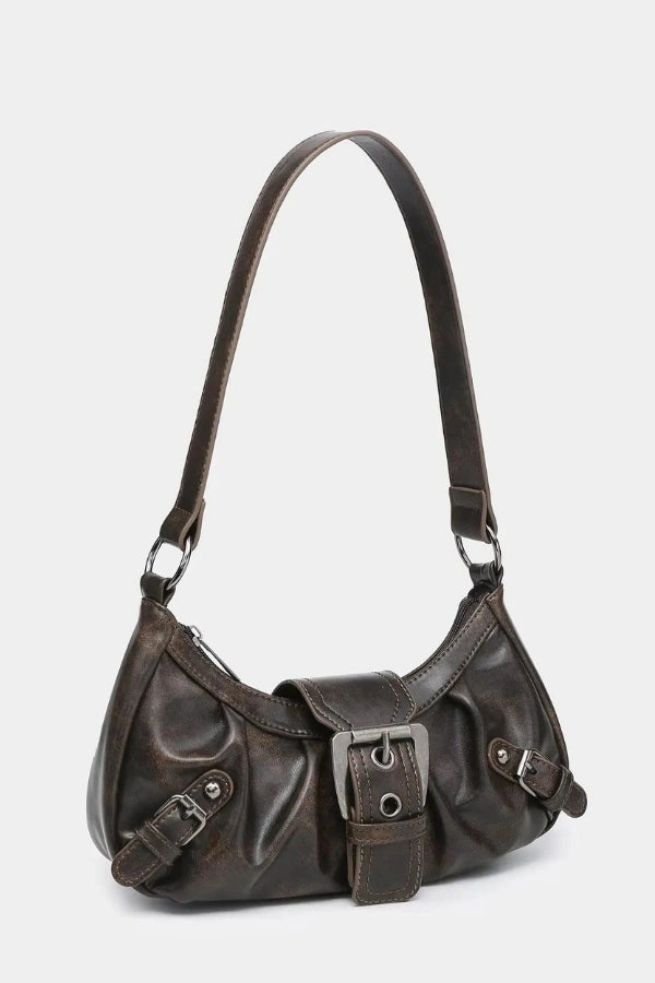 Sage Buckle Shoulder Bag