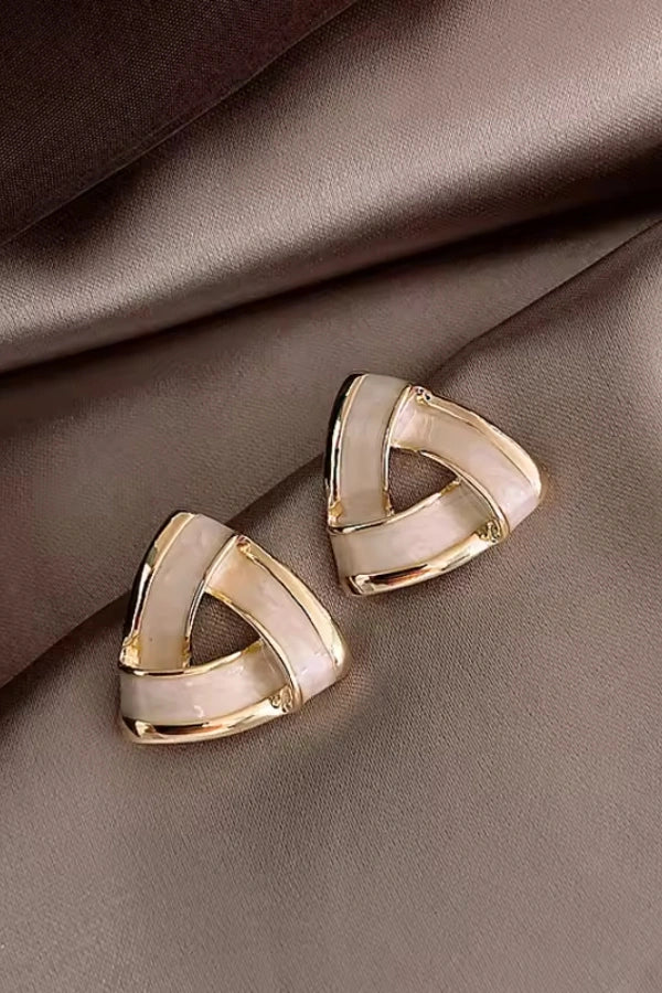 Trina Twisted Triangle Earrings