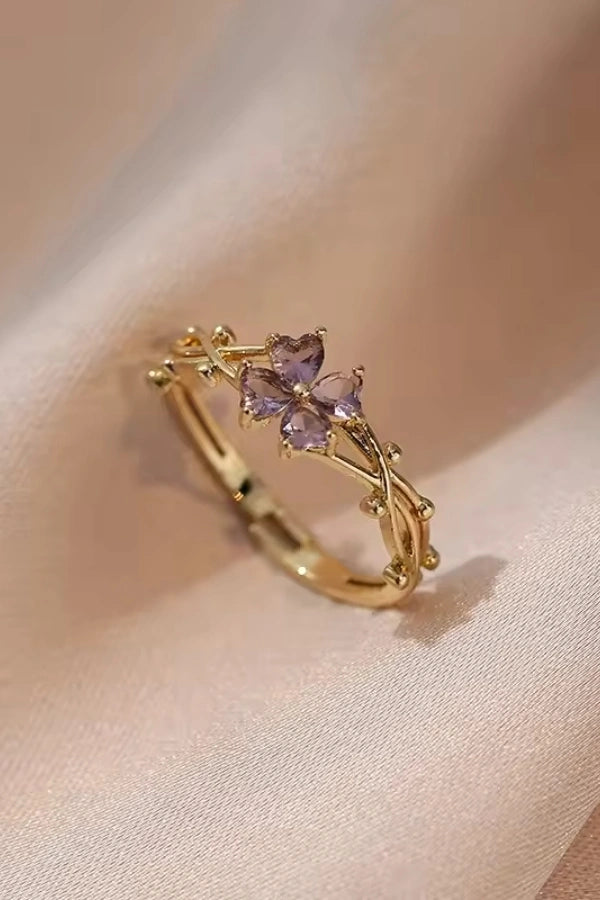 Purple Leaf Ring