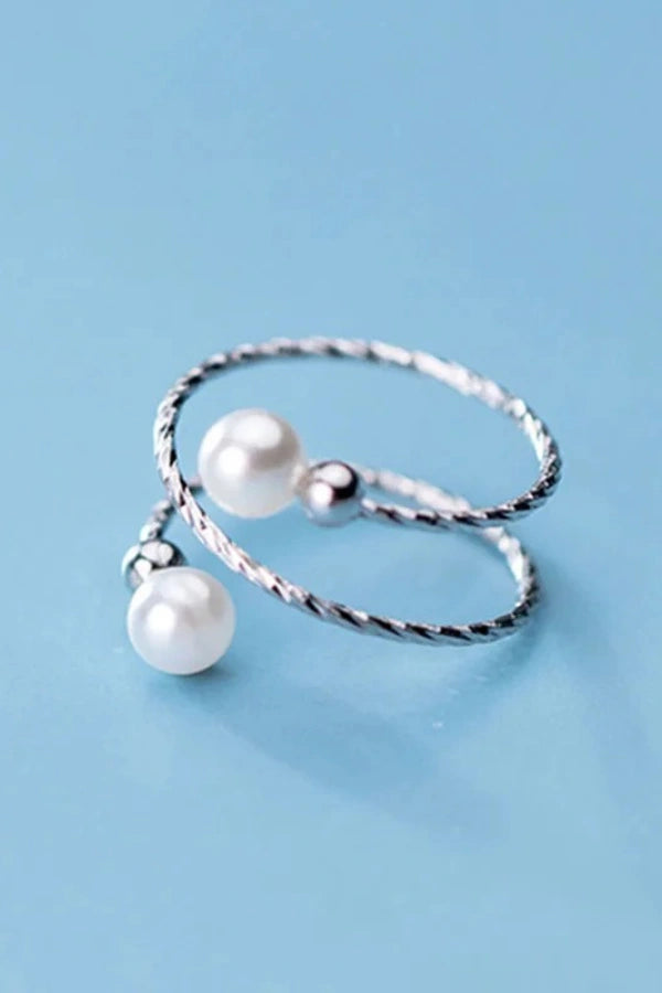 Pearl Spiral Ring