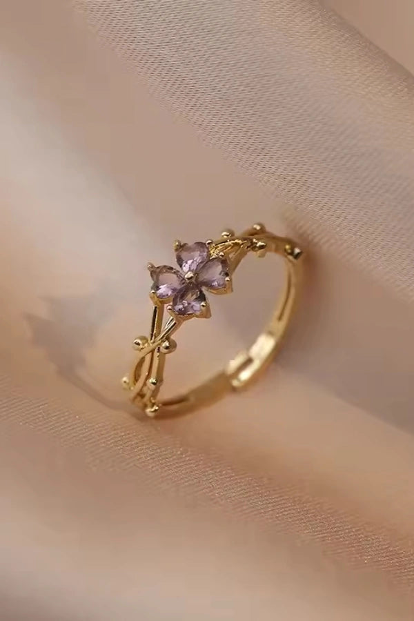 Purple Leaf Ring