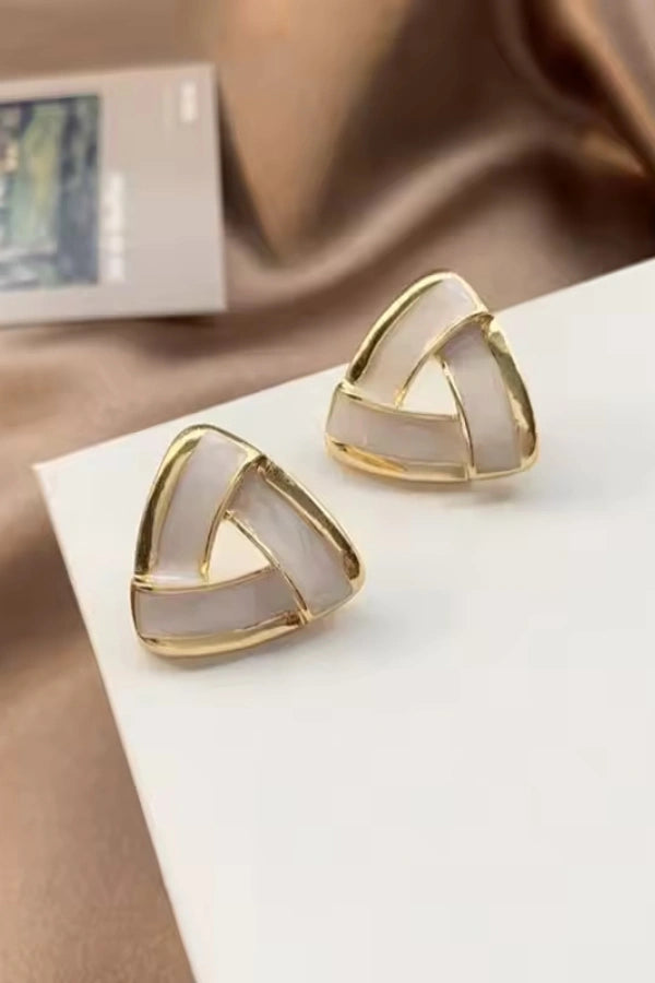 Trina Twisted Triangle Earrings