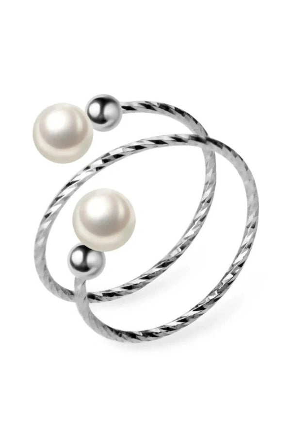 Pearl Spiral Ring