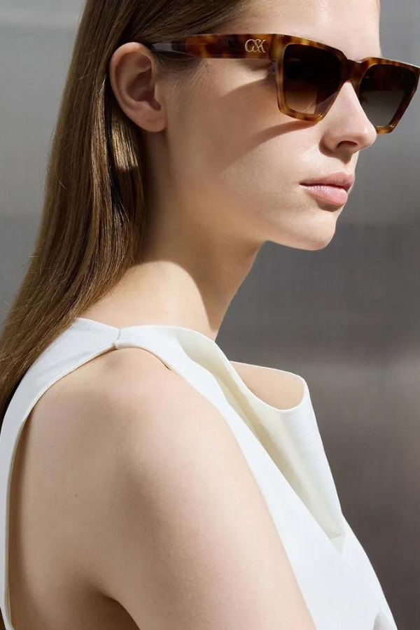 Melissa  Tortoiseshell Angular Sunglasses