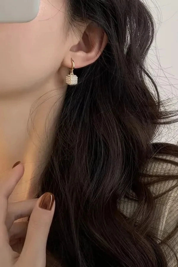 Pearl Cube Earrings