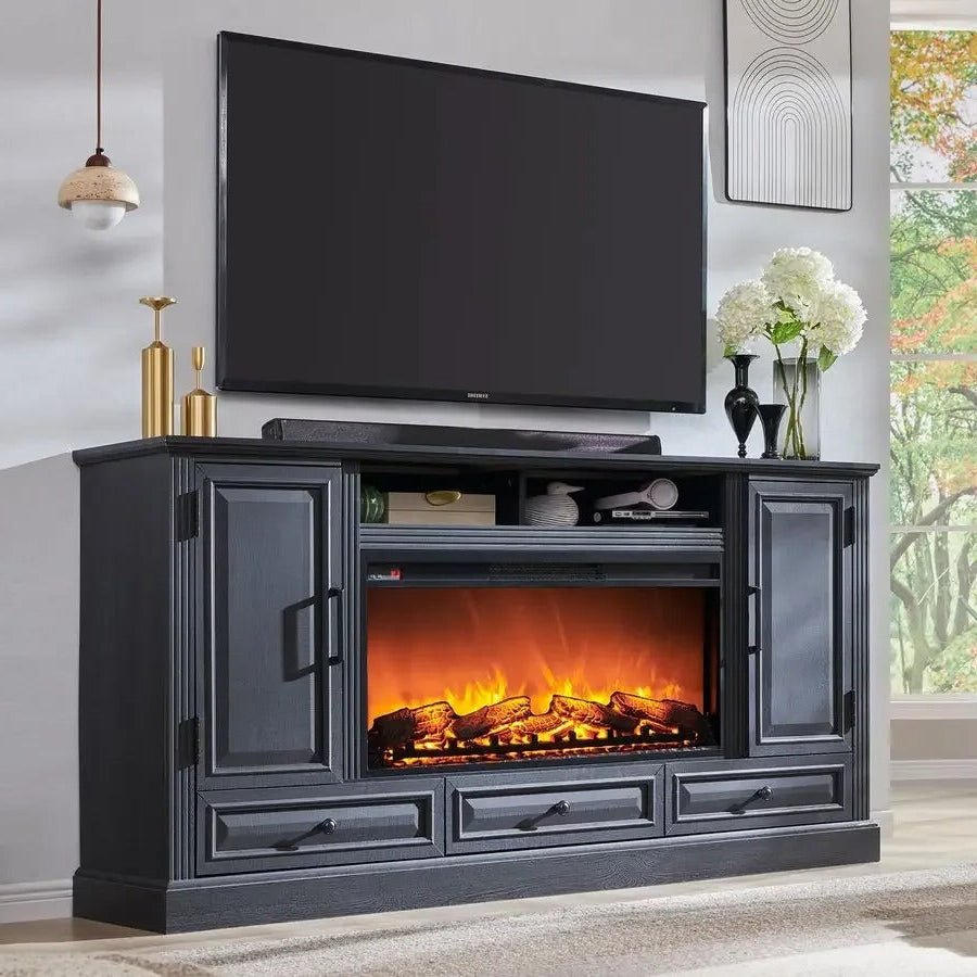 Lysander - Farmhouse Electric Fireplace TV Stand