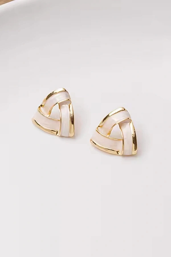 Trina Twisted Triangle Earrings